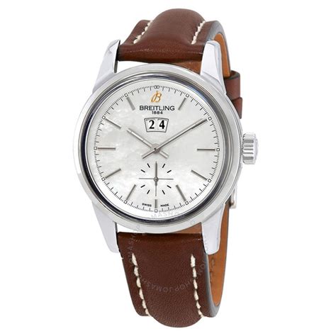 Breitling Transocean Automatic Mother of Pearl Dial Men's Watch 